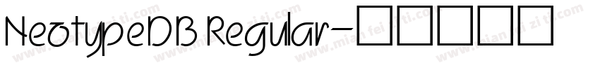 Neotype DB Regular字体转换